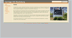 Desktop Screenshot of carriagehillblacksburg.com